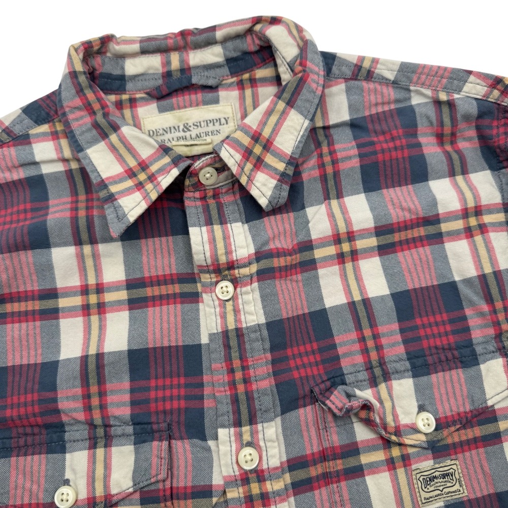 Denim & Supply Ralph Lauren Mens Plaid Button Down Long Sleeve Shirt Medium